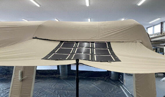 災害用エアーテント実証実験